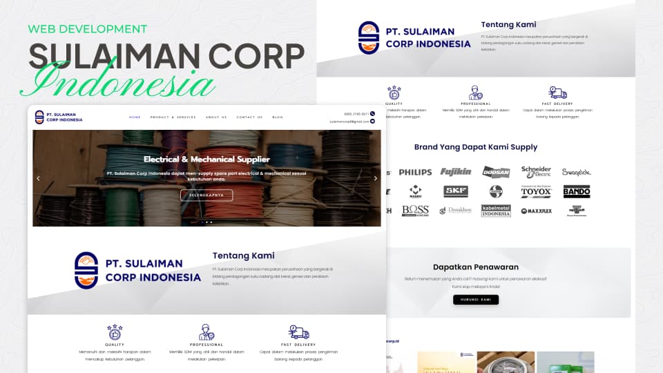 A Professional Corporate Website for PT Sulaiman Corp Indonesia